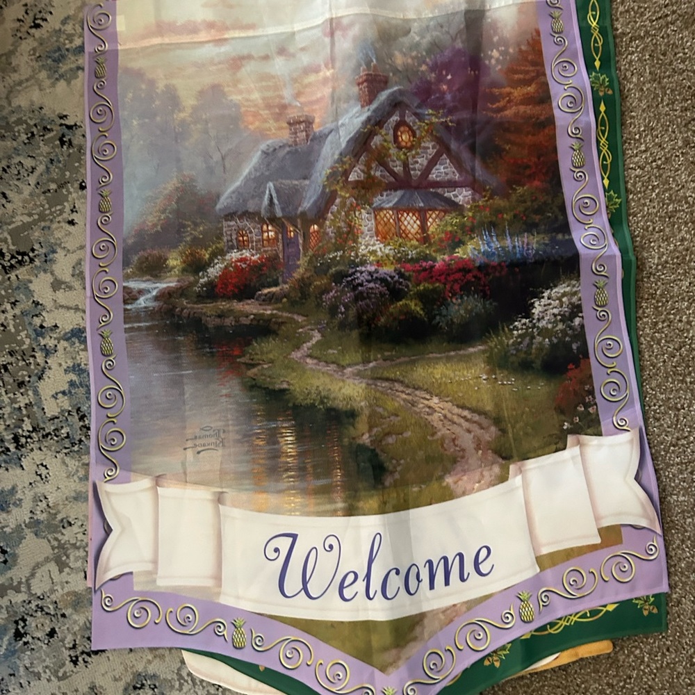 Thomas Kincade welcome flag